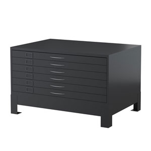 PC6D+-+STEELCO+6+Drawer+Plan+Cabinet+880H+x++1375W+x+960D+(Incl+Stand)-GR-thumbnail