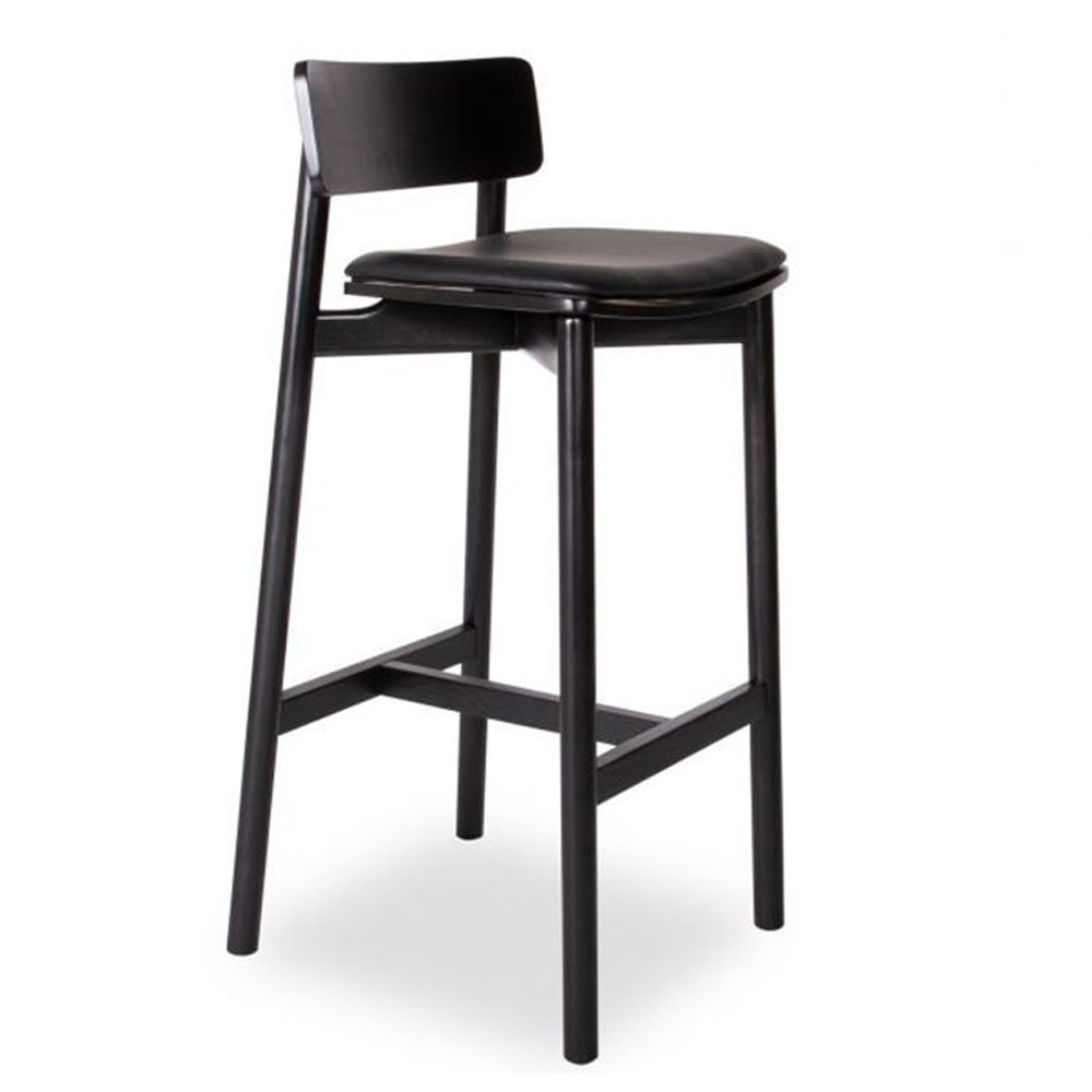 Andi stool black with black pad