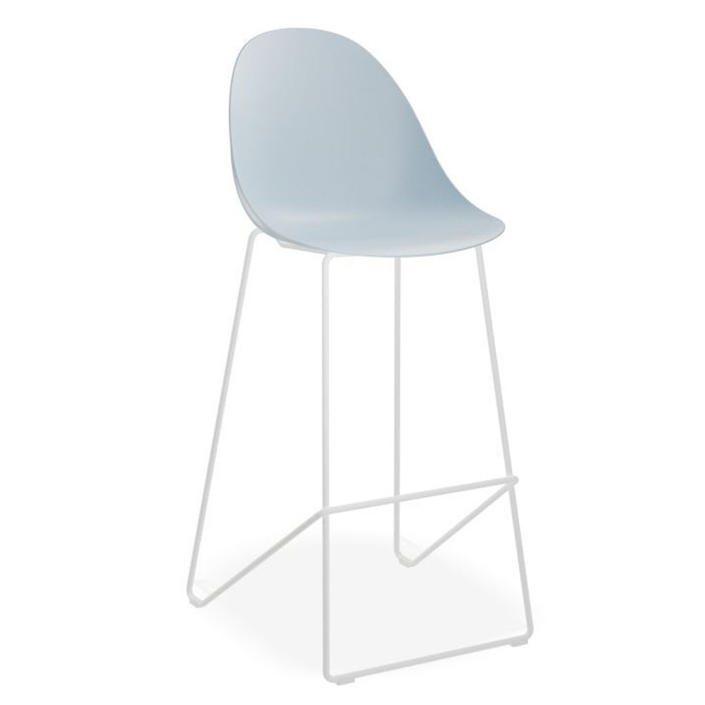 Pebble blue stool shell seat