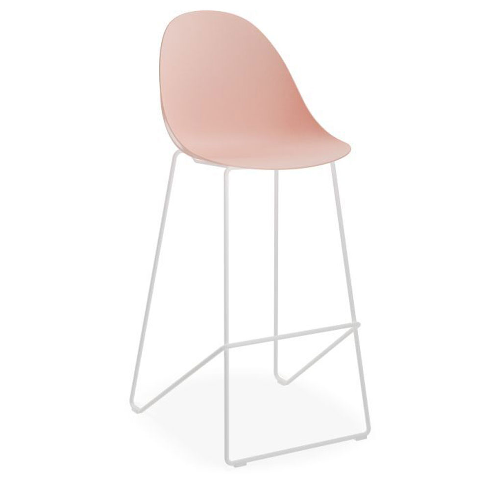 Pebble pink stool shell seat
