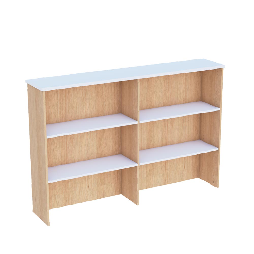 Ecotech Overhead Bookcase With 6 Wide Division