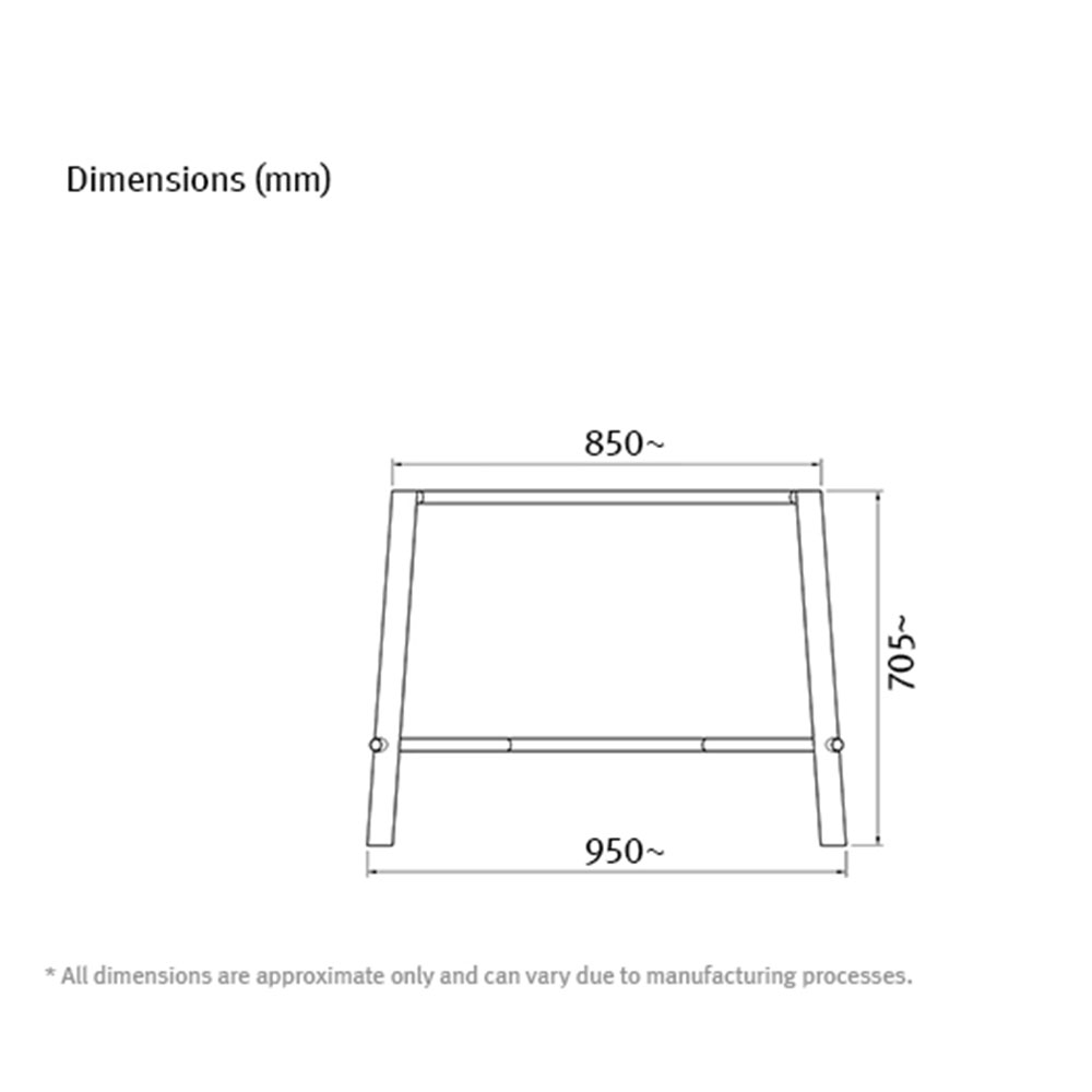 IDEO Square Meeting Table Frame – Steel Legs ‘Pronto’