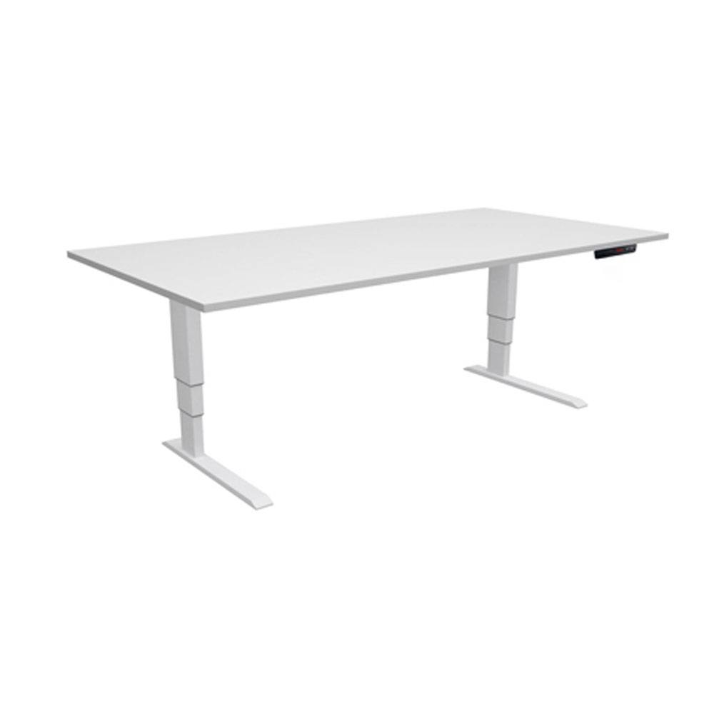 Two Motor Meeting Table White